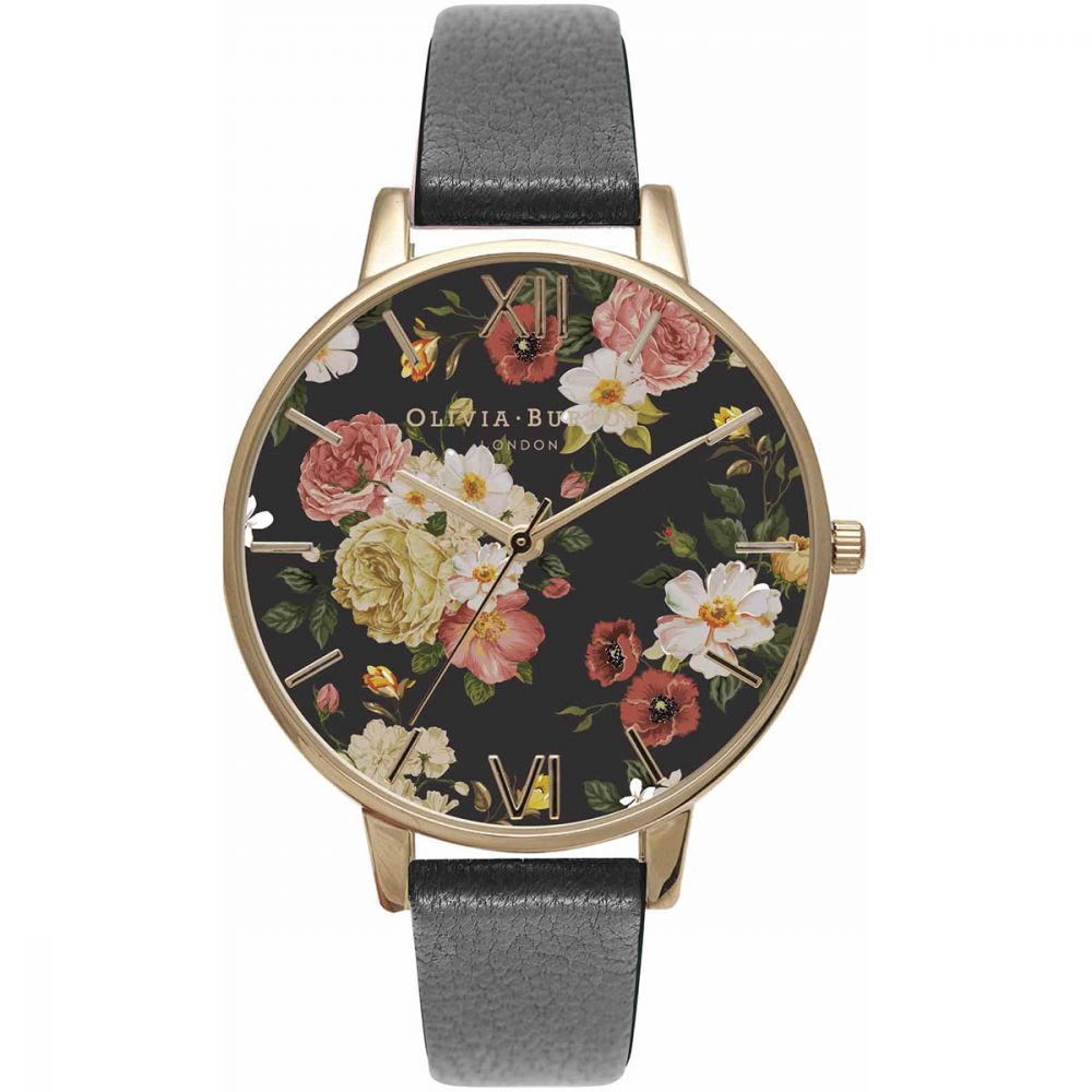 Montre Olivia Burton Winter Garden Gold Black OB14WG01