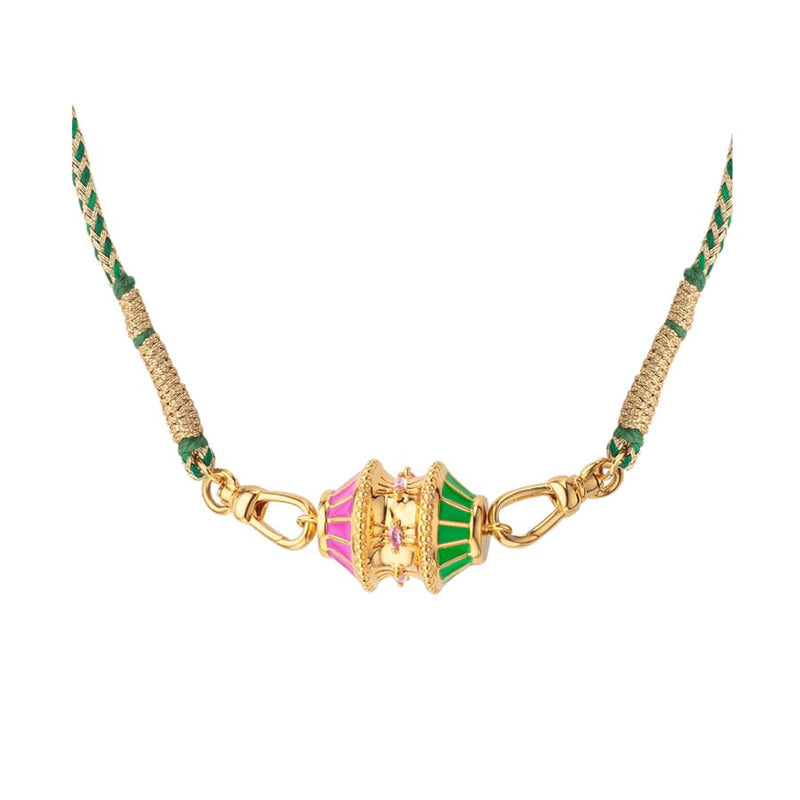 Collier MYA BAY Big Talisman Fuchsia Green CO-272.G