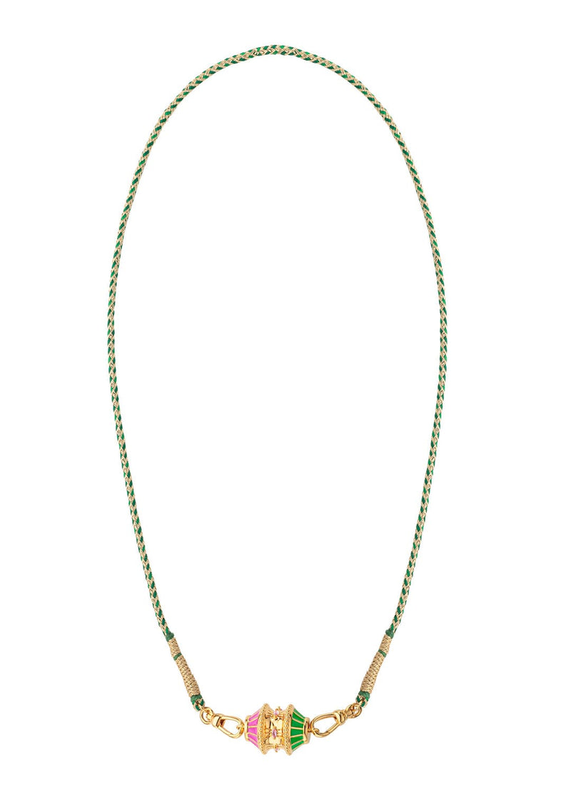 Collier MYA BAY Big Talisman Fuchsia Green CO-272.G