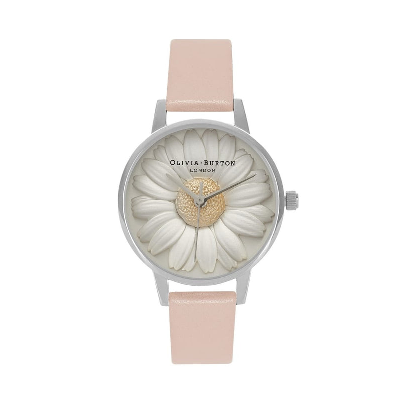 Montre Olivia Burton FLOWER SHOW 3D DAISY DUSTY PINK SILVER OB15EG39 - PRECIOVS