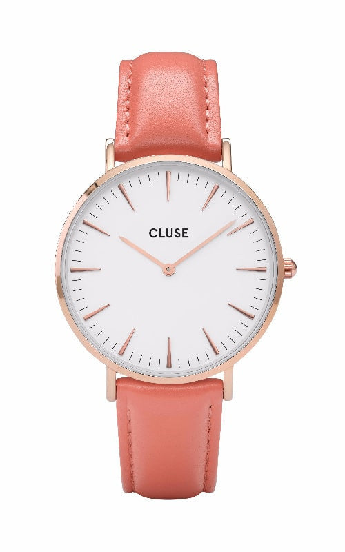 Montre CLUSE La Bohème Rose Gold White/Flamingo CL18032 - PRECIOVS