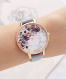 Montre Olivia Burton Marble Floral Chalk Blue & Rose Gold OB16MF10 - PRECIOVS