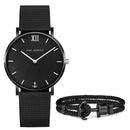 Coffret Paul Hewitt Perfect Match avec montre Noir Sunray Acier Inoxydable et bracelet PHREP IP Noir Noir - PRECIOVS